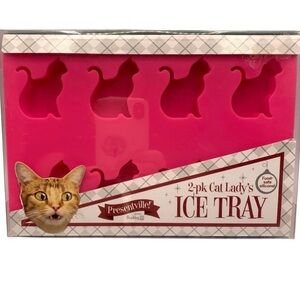 NWT Cat Lady's Pink Ice Tray 2-Pack